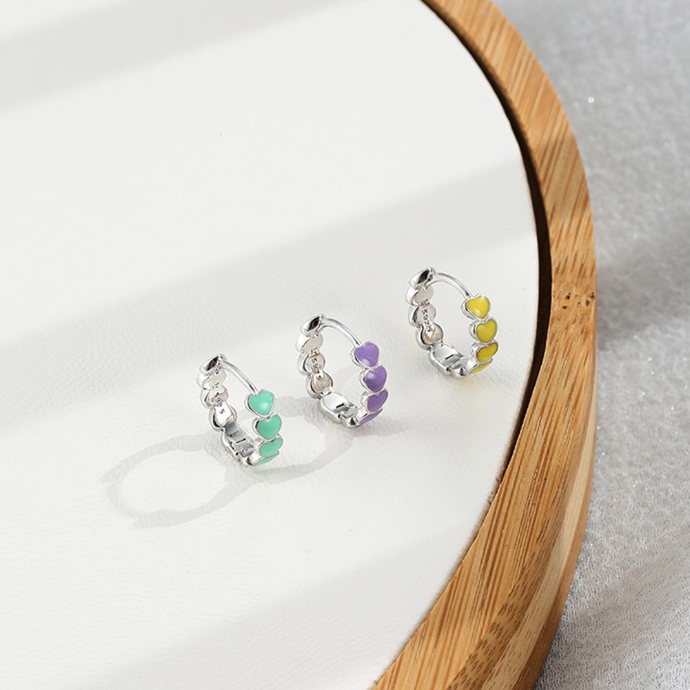 Threaded CZ 0.85 Gram 0.15mm Sterling Silver Heart Earrings Heart Studs