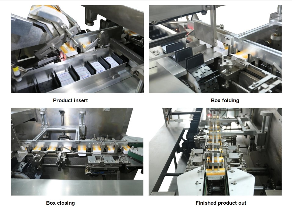 Multifunction Automatic Ointment Tissue Boxes Cartoning Machine For Cosmetic Bulb Food Packaging