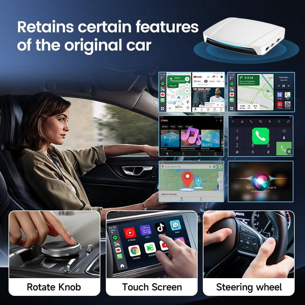 TBox UHD HDMI Wired to Wireless Adapter Carplay Ai Box 128Gb SDM660 Youtube Netflix Car Multimedia Box