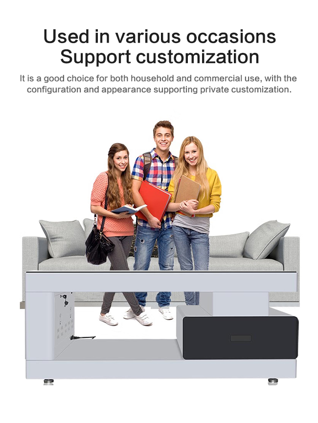 Free standing Drawer 43 inch indoor lcd interactive android system coffee game smart touch screen table