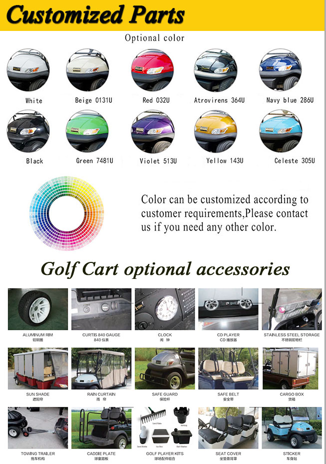 Right Hand Steering Brown 48V AC Motor Mini Electric Golf Buggy EXCAR Golf Cart 2