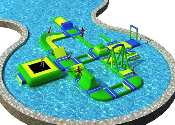 Giant Trampoline Floating Inflatable Water Parks For Rental Silk - Screen Printing