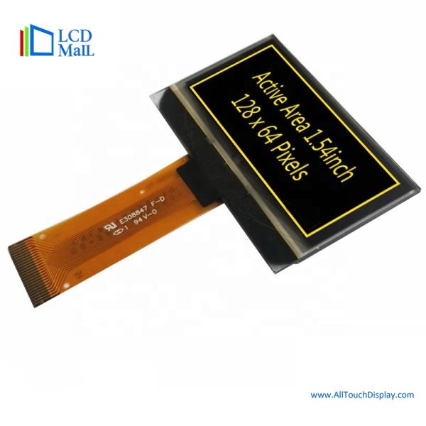 1.54 Inch Yellow OLED Screen Module 128x64 TFT Display Module