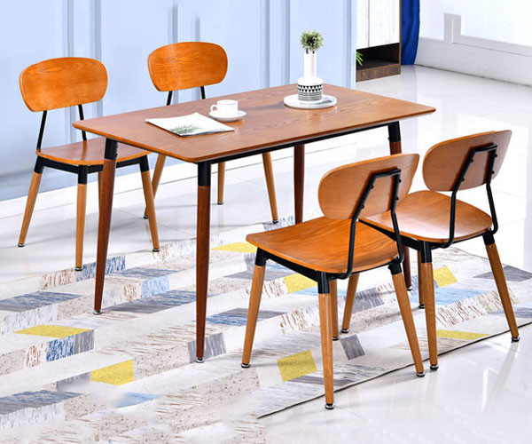 79cm Bent Plywood Dining Chair Retro Coffee Shop Fast Food Restaurant