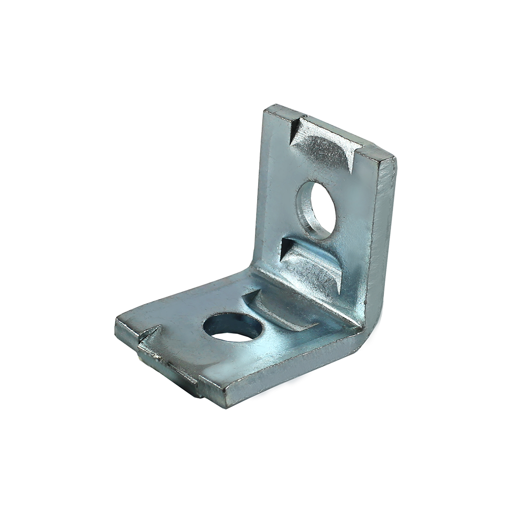 2 Hole 90 Degree Angle Strut Bracket L Unistrut Silver Galvanized Corner Post