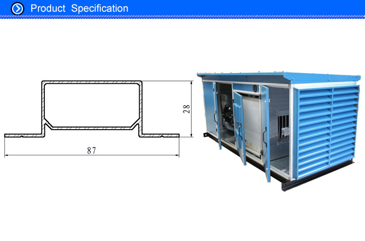 HVAC Aluminium Frame Profile Natural Anodized , Aluminum Material for AHU Unit
