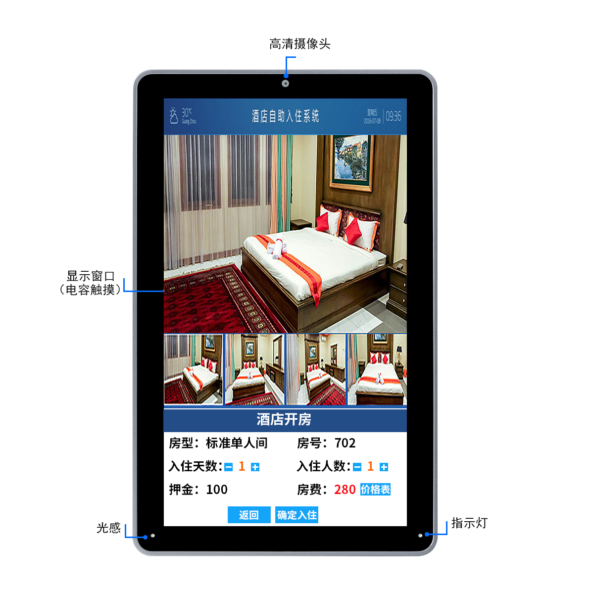 touch panel PC RFID NFC QR reader