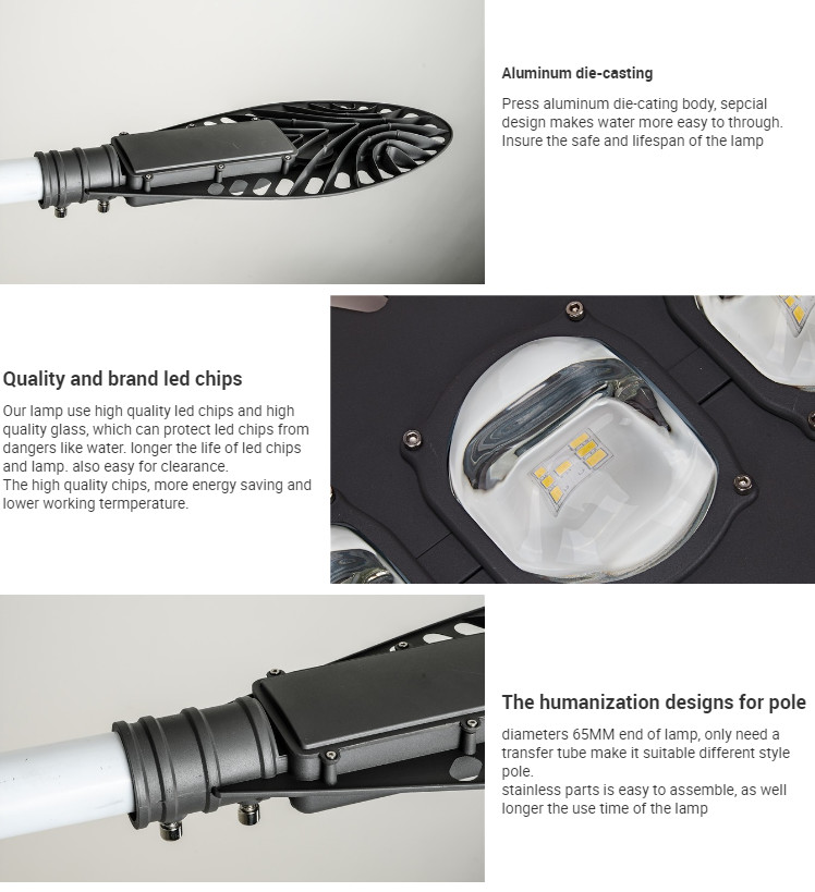 Waterproof ip65 outdoor garden use ac electric 120W LED Roadway Lighting Fixtures