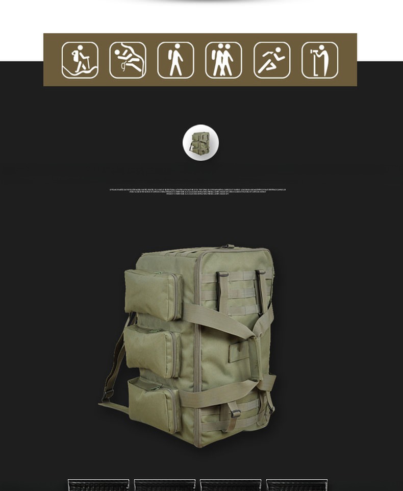 Outdoor Waterproof Oxford Backpack for Camping Fishing and Picnic Multi-purpose Design