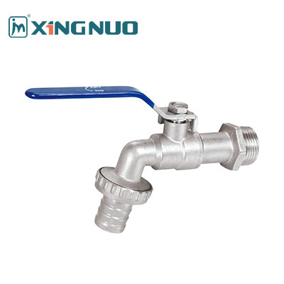 long straight handle blue handle bibcock tap Modern Single Lever Nickel Finish Brass Water Valves