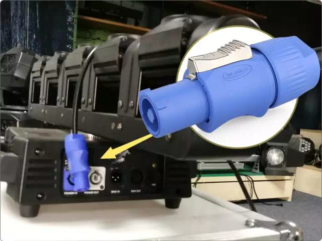 Grey Power Output Male Female Connector, Panel Mount Connector for Stage Light for LED Lighting