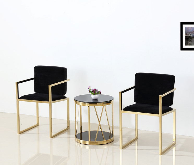 Custom stainless steel frame base upholstered bench metal table leg