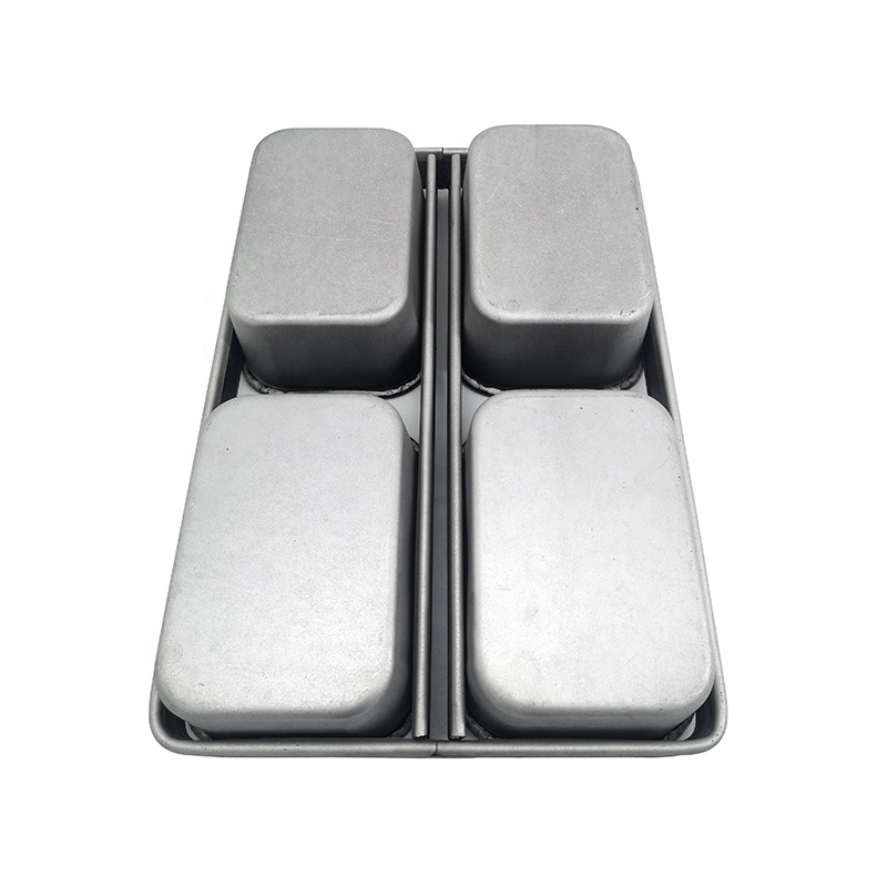 Rk Bakeware China-600g Nonstick 4 Straps Farmhouse White Sandwich Bread Loaf Pan