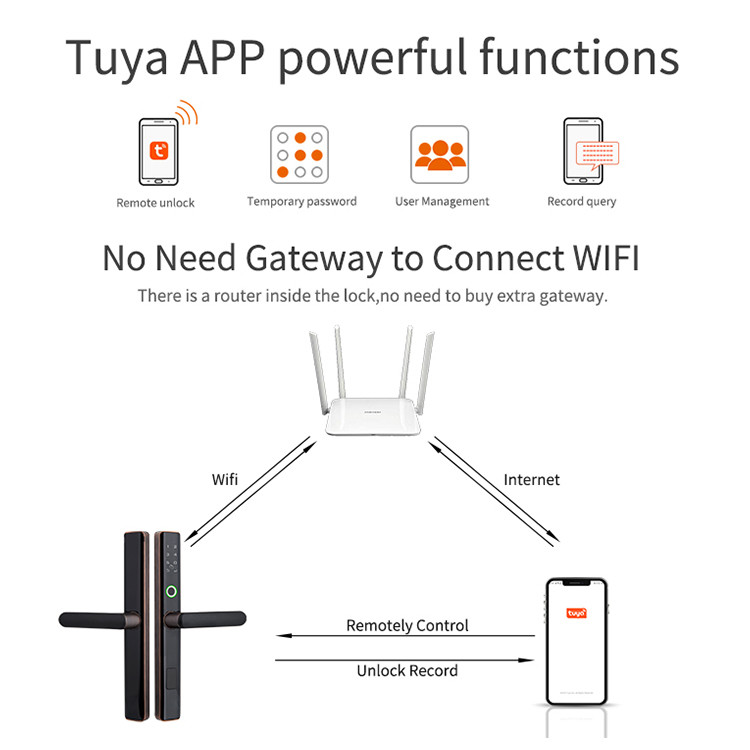 ODM Ttlock Digital Door Lock Zinc Alloy Wifi Smart Lock For Campus
