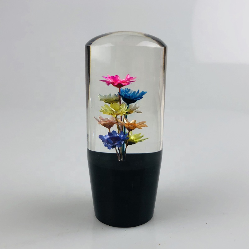 10cm 15cm Resin Flower Shift Knob For Car Shifter SGS Certificated