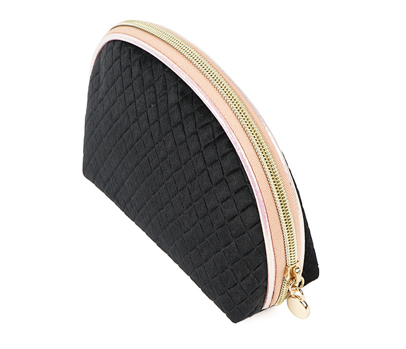 Shell Shape Flocking Makeup Pouch Bag For Women