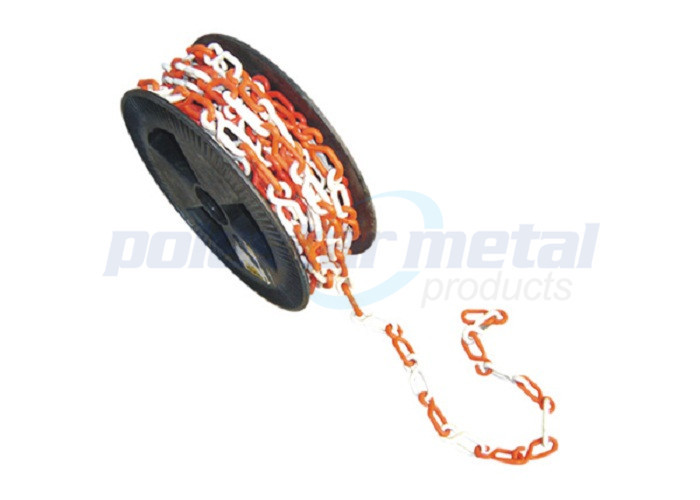 Red And White Plastic Chain , HDPE PP PE Plastic Barrier Chain Link