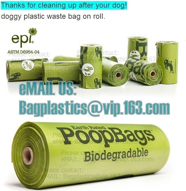 High Quality Eco-friendly Degradable Fashion With Printing Doggy Pet Dog Waste Poop Bags, Eco friendly pet dog waste poo