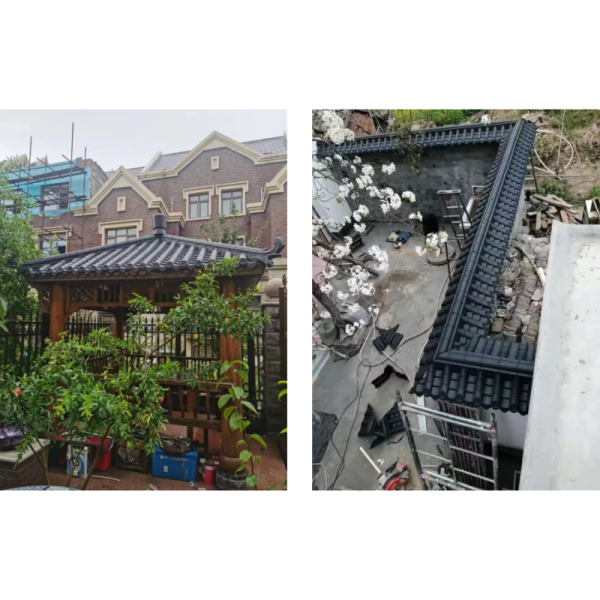 Wholesale Price Synthetic Corrugated Roof Tiles Fireproof PVC Roof Sheet Accessory and Ridge for Home House Wall Decoration
