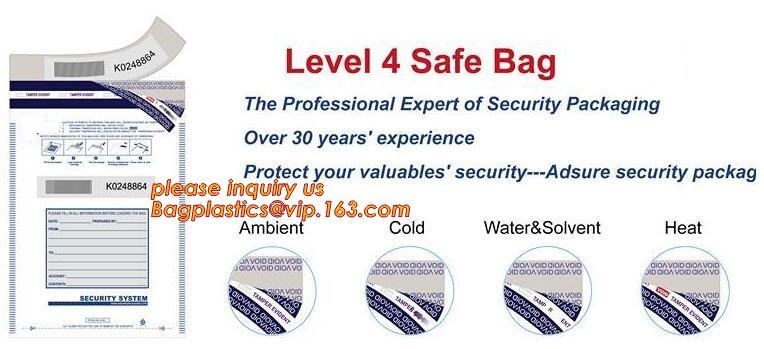 Steb Plastic Money Pe Bank Deposit Coin Security Pouch Bags With Seal For Cash Banking, Safety Cash Deposit Package Plas