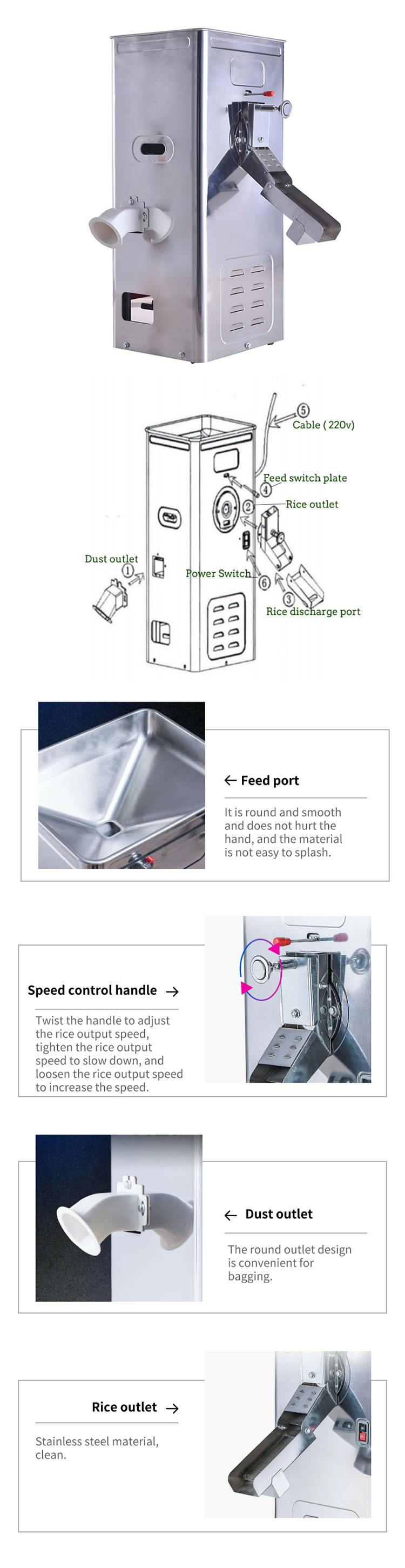 Small rice milling machine mini rice husker peeler rice mill