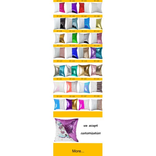 2021 New Style High Quality 40*40 cm Customized Party Wedding Pillow Reversible Sequin Pillow Case