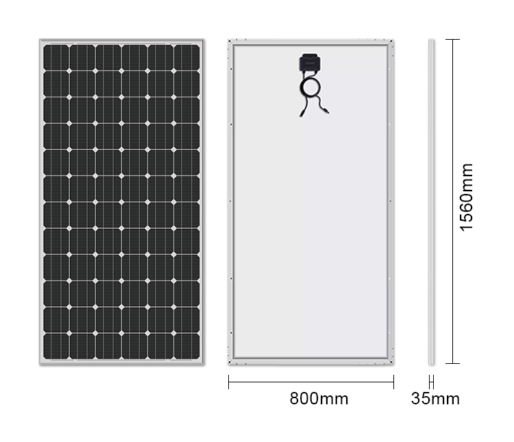 All Black Mono Solar Panel Single Crystalline Silicon Solar Cell 18V 70W 110W