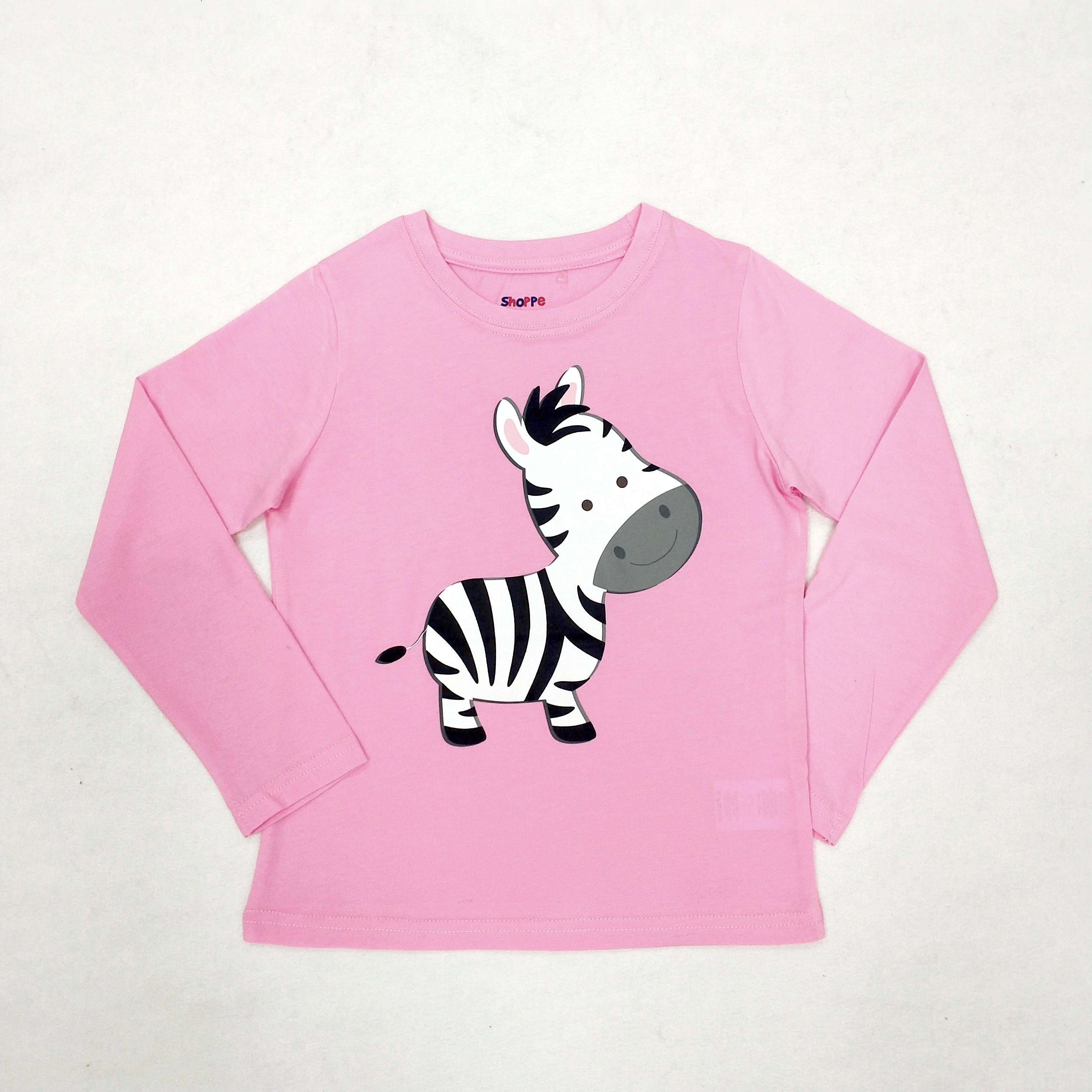 Soft Animal Print Girls Sleepwear Set Spring/Autumn 100% Combed Cotton Soft Hand Feel