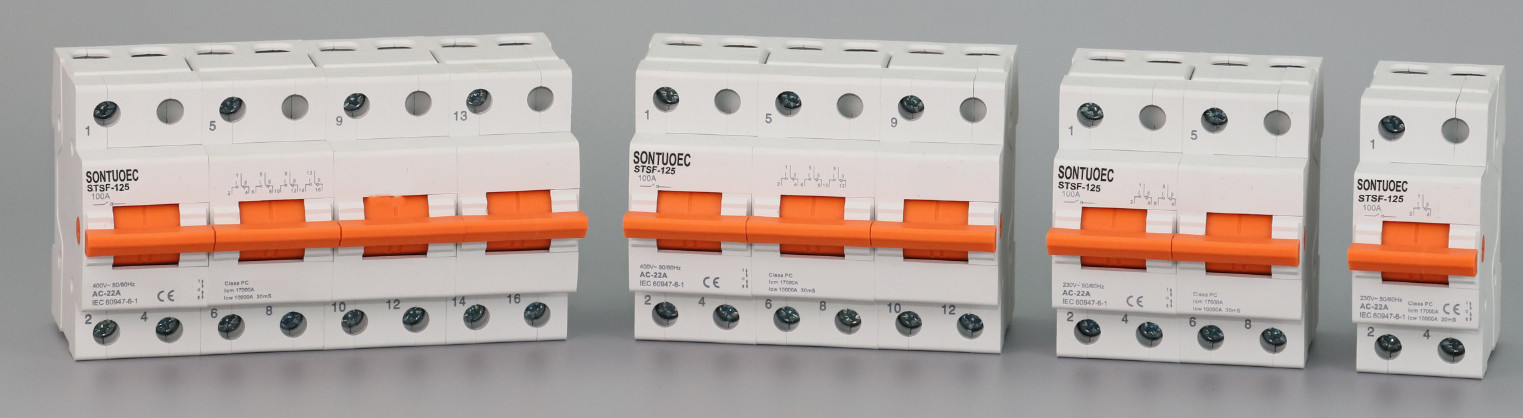 3P 4P Sontuoec 125A Manual 2 Ways Changeover Switch