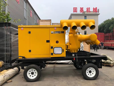 Mobile Type Diesel Water Pump Set CE Diesel Water Pump For Rainfall Season