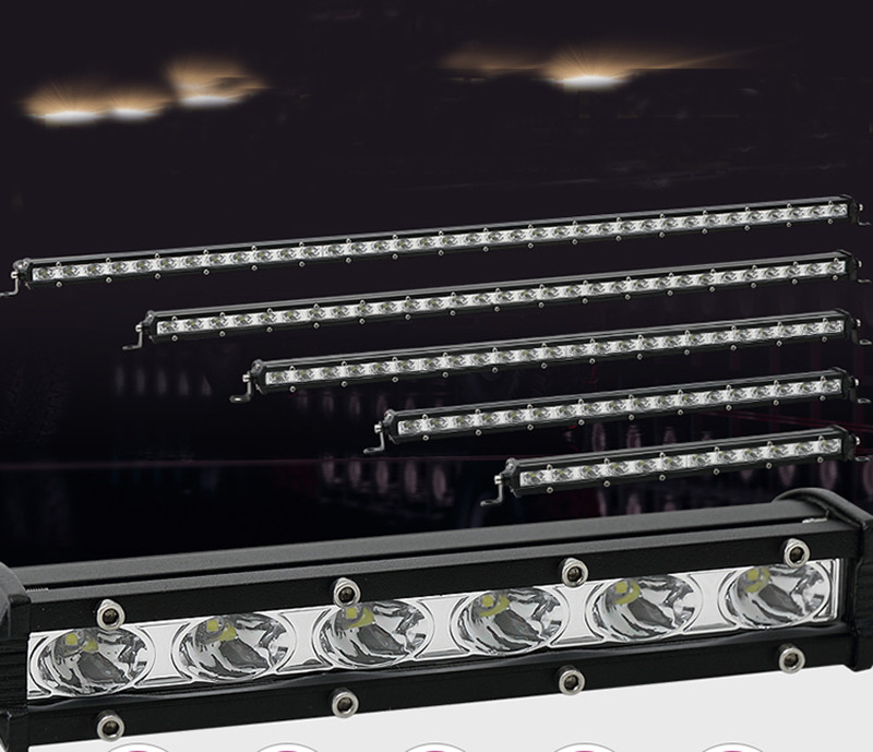 7 inch 18Watt Slim Single Row LED Light Bar Ip68 / Led Tuning Lights