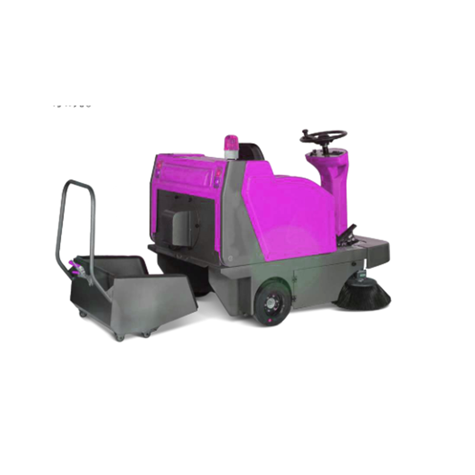 Airport Wharf Mechanical 80L Dustbin Floor Sweeper