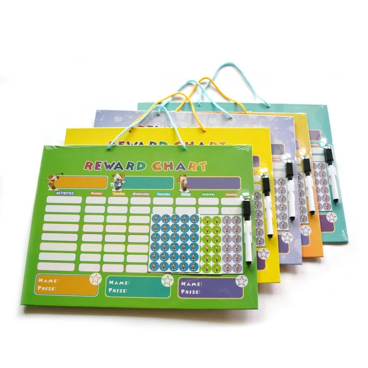 OEM CMYK Magnetic Star Chart Child Chore Reward Chart Full Color Printing
