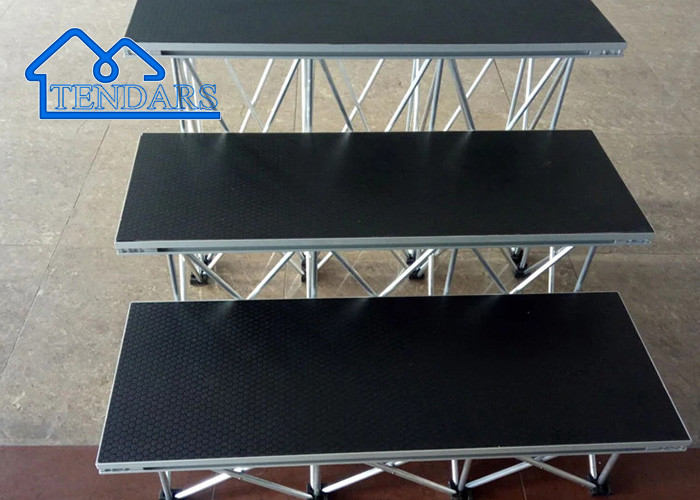 Custom Aluminum Adjustable Portable Stage Platform Wooden Portable Folding Stage for sale