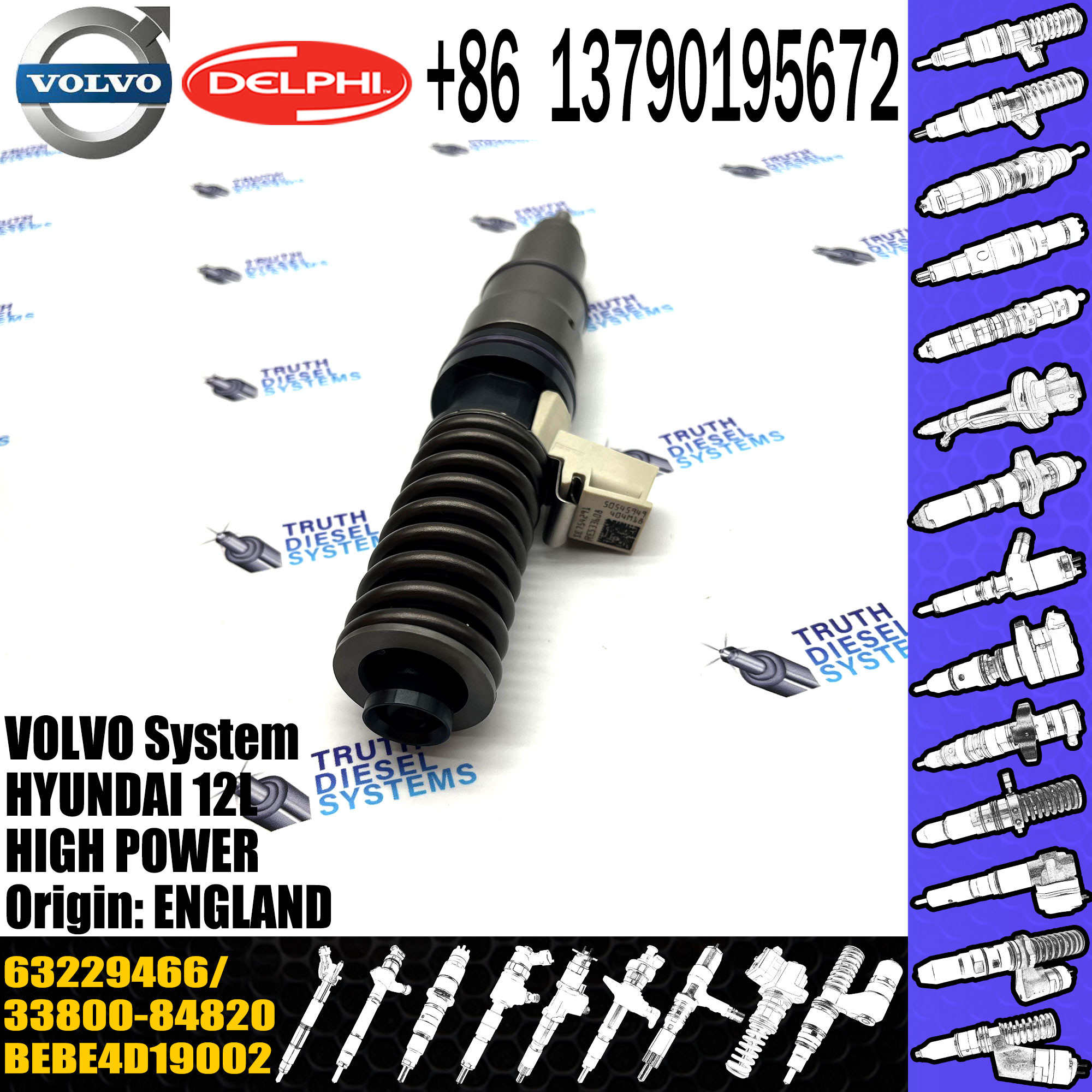 Diesel Electronic Unit Injector BEBE4C01101 For VOL Truck 85000071 VOE20440388 20440388