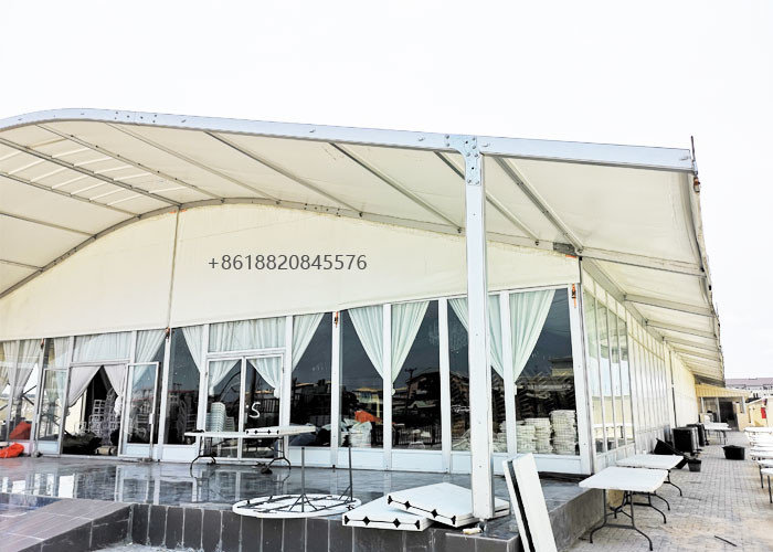 Waterproof Luxury Pleated 40x60 Glass Wedding Event Tents
