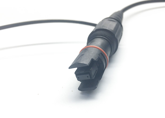IP68 MPO Connector Harsh Environment Cable Assemblies 12 Fibers / 24 Fiber