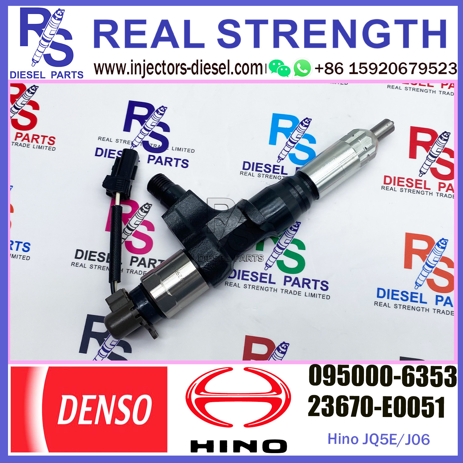 Original and new Common Rail Injector 095000-6353 for HI-NO J05E 23670-E0051,KOBELCO SK200-8,SK260-8