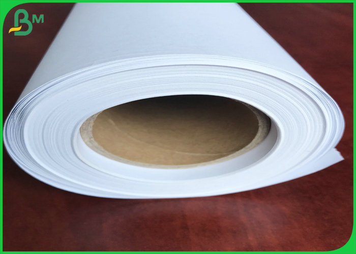 Good Strength 80gsm White Inkjet Plotter Paper Roll For Garment Cutting System 