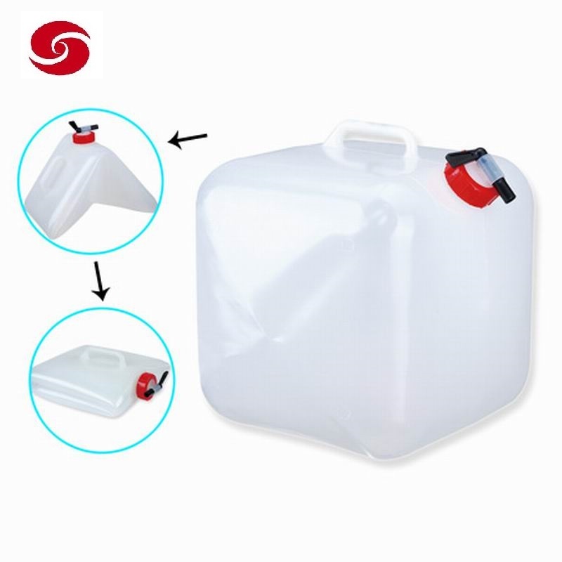 5L/10L/20 L LDPE/PE Transparent Food Level Camping Folding Plastic Relief Water Jerry Can