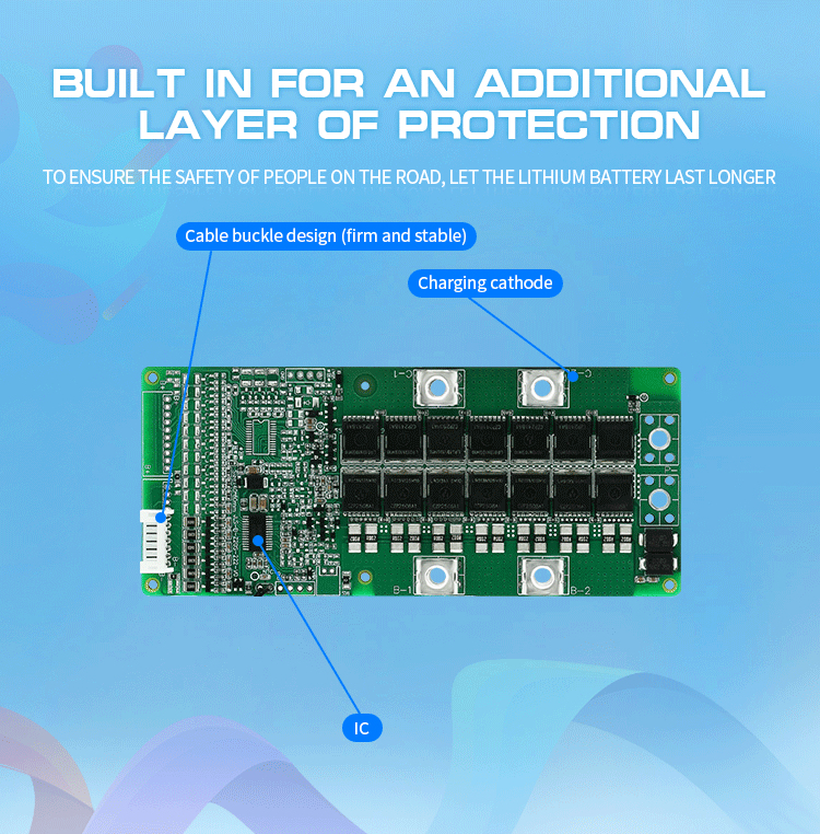 OEM 16S-24S Bms Board For Lithium Ion Battery Pack In Electric Scooter & Motorcycles