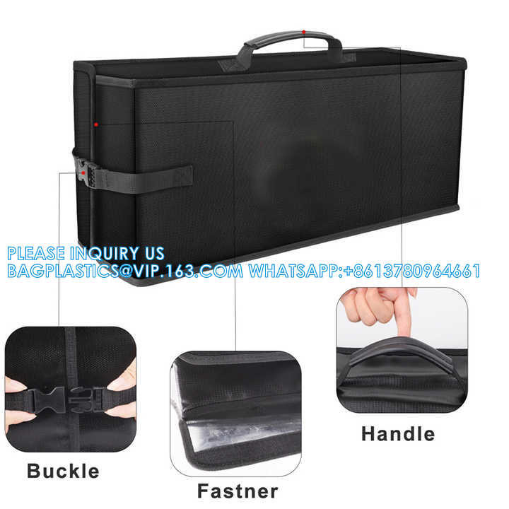 Heat Insulation Fireproof Battery Storage Bag Fire Retardant Explosion Proof Safe Carrying Bag For E-Bike Battery