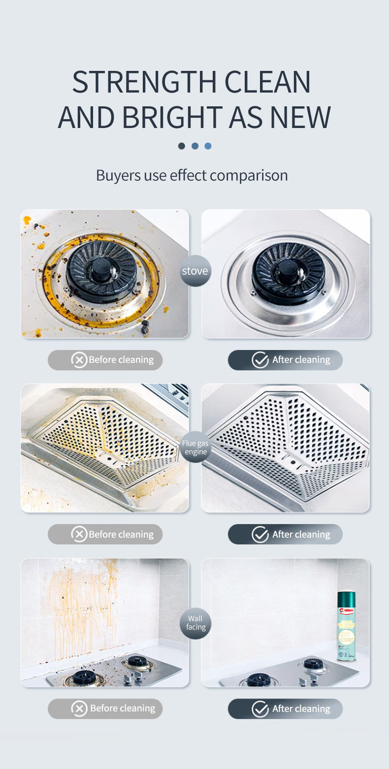 ODM Kitchen Cleaning Detergent Oil Stain Stove Grease Cleaner In Bulk