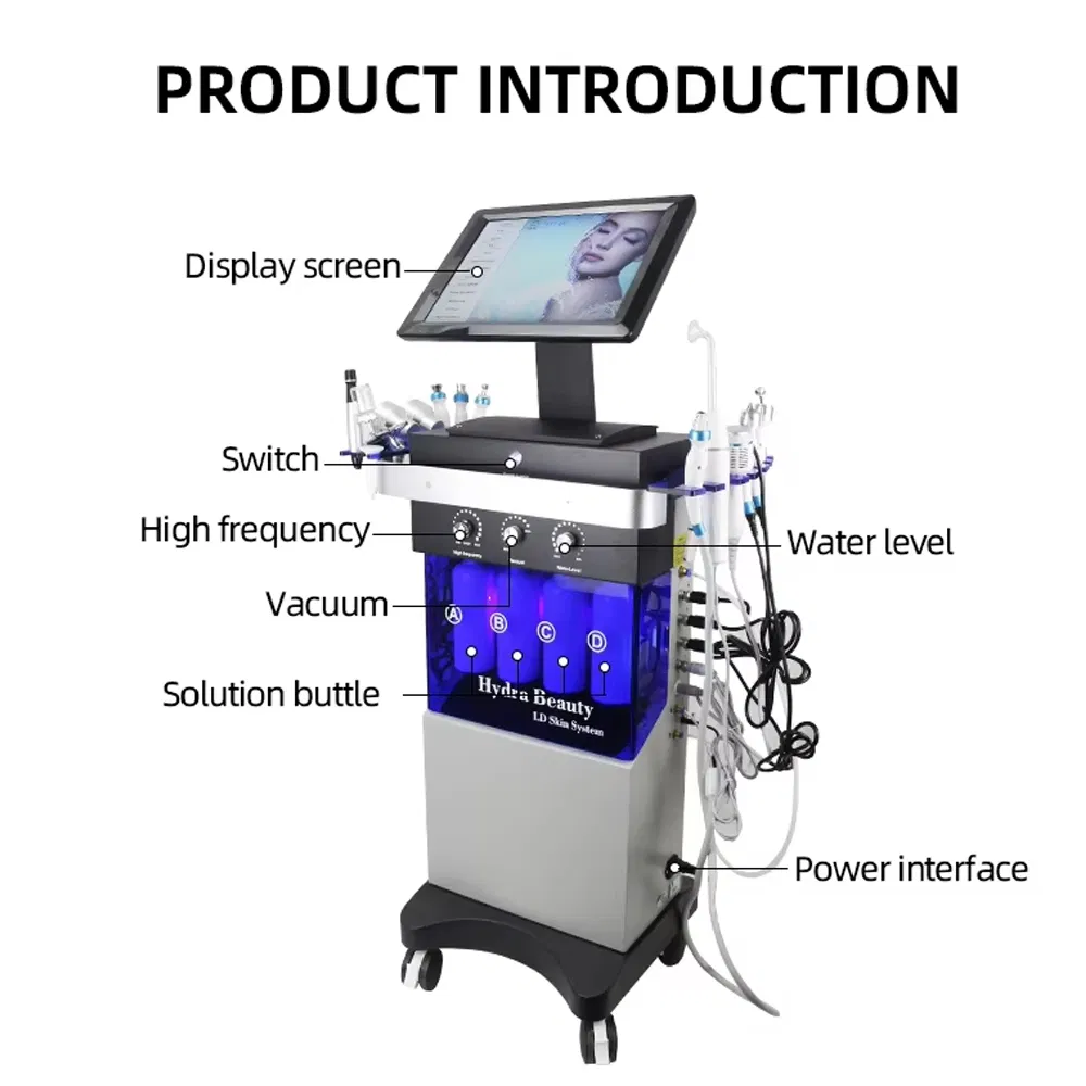 Good Price Machine 14 in 1 Skin Clean Pores Removal Oxygen Hydro Facial Machine for Beauty SPA