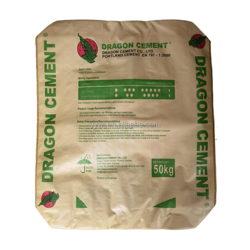 20kg 25kg Plastic PP Woven Block Bottom Valve Cement Bag PP Valve Square Bottom Valve Bag