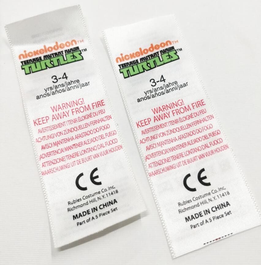 Custom Printing Tagless Heat Transfer Labels For Clothing , Heat Press Neck Labels