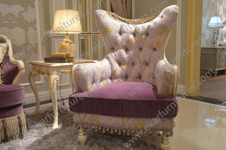 Rococo Furniture Sitting Room One Seat Armrest Chair TS-023