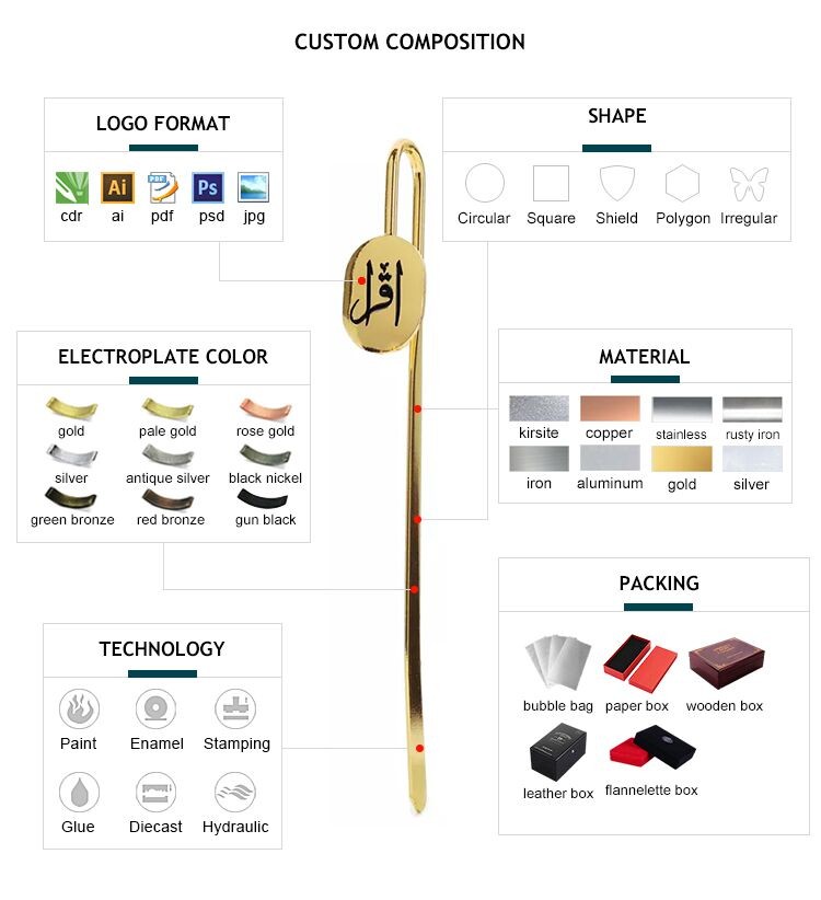 Personalized Custom Bookmarks Engraved Metal Bookmark 2D