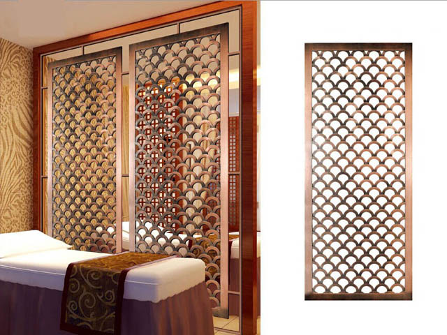 Laser Cut Stainless Steel Partition Wall Decorative PVD Coating