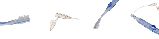 Soft Silicone Head Suction Toothbrush System With Injection Port
